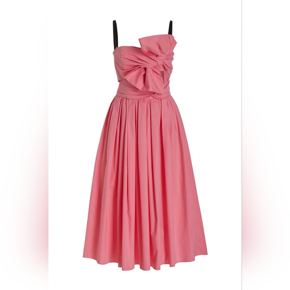 $2,725 NEW CAROLINA HERRERA CANDY PINK BOW DRESS 14